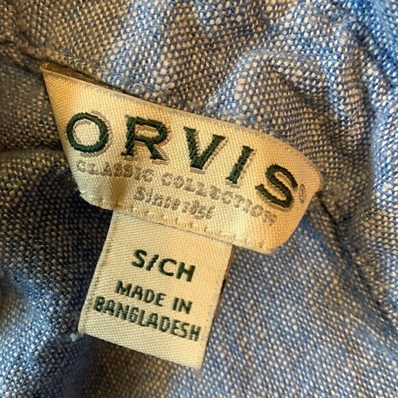 ORVIS, button down long sleeve, S/CH, linen/rayon, soft, light, airy - Picture 5 of 11